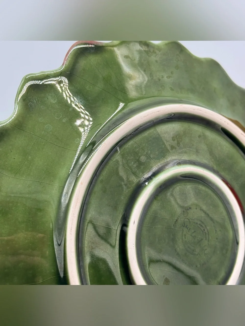 Vintage Sur La Table Portugal Ceramic Strawberry Strainer Bowl & Plate Majolica